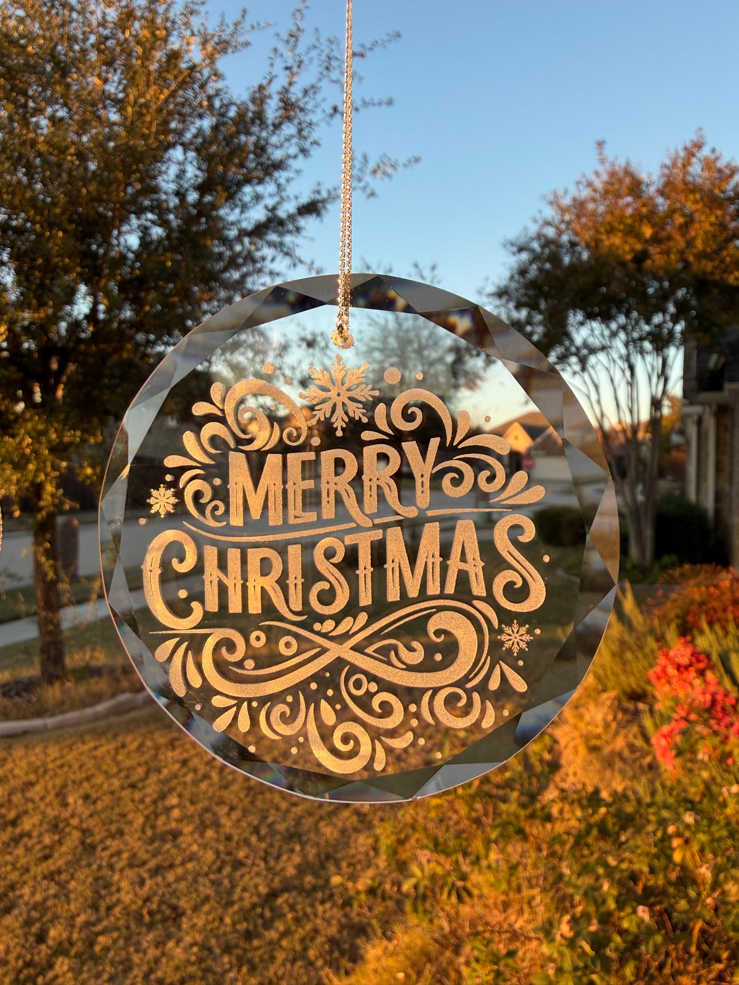 Crystal Ornaments - Engraved E&S Creative Works